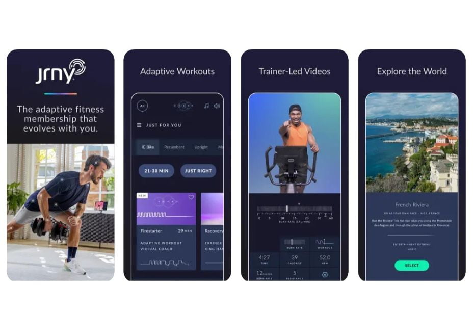 JRNY app Bowflex M8i