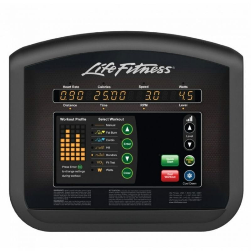 Life Fitness Activate Series Upright Bike review en console