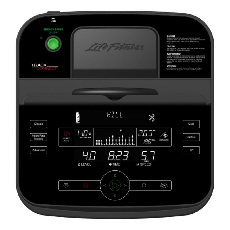 LifeFitness Hometrainer C1 met Track Connect display