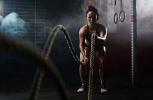 Battle rope vaak onderdeel crossfitness